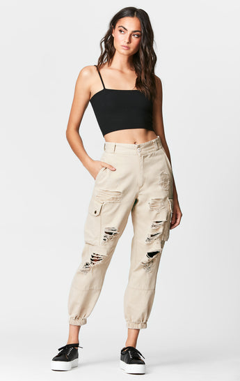 Carmar Denim: BAGGY GRINDED CARGO PANT - IMPORT PANT