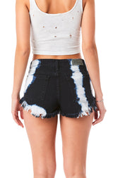 MOGAN BLEACHED DENIM SHORT