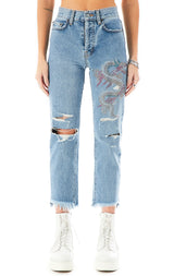 EMELIA RHINESTONE DRAGON JEAN
