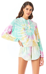 FIREWORK TIE DYE HOODED SWEATER