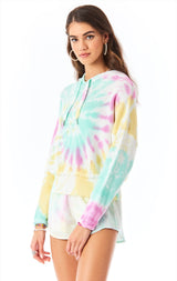 FIREWORK TIE DYE HOODED SWEATER