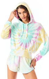 FIREWORK TIE DYE HOODED SWEATER