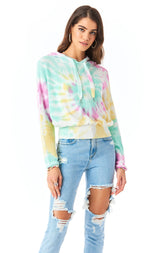 FIREWORK TIE DYE HOODED SWEATER