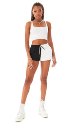COLOR BLOCK DRAWSTRING SHORTS