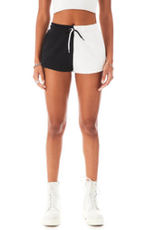 COLOR BLOCK DRAWSTRING SHORTS