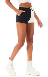COLOR BLOCK DRAWSTRING SHORTS