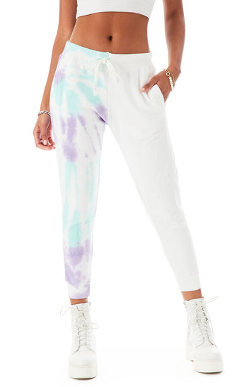 SPLICED TIE DYE SWEATPANTS