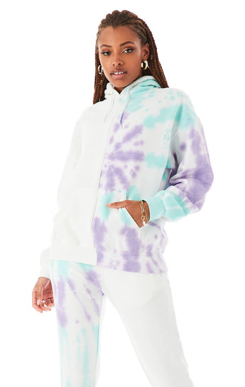SPLICED TIE DYE HOODIE