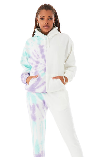 SPLICED TIE DYE HOODIE
