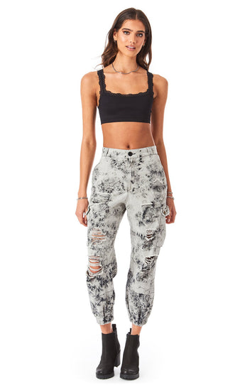 BLEACH DYE CARGO PANT