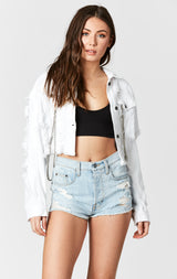 ZEUS CHAIN DETAIL DENIM JACKET