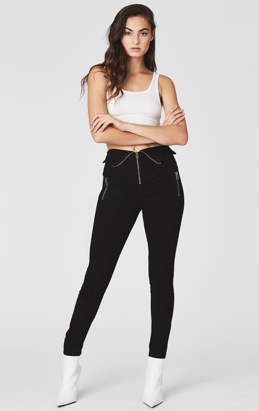 VIOLA HIGH RISE SKINNY JEAN WITH FOLD OVER MULTI ZIP