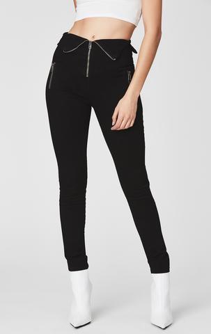 VIOLA HIGH RISE SKINNY JEAN WITH FOLD OVER MULTI ZIP