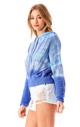 TIE DYE HOODED SWEATER