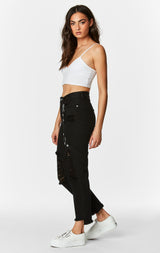 Carmar Denim: BLACK EMELIA HARNESS JEAN - DENIM JEAN