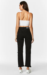 Carmar Denim: BLACK EMELIA HARNESS JEAN - DENIM JEAN