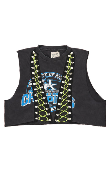 BUNGEE LACE UP SLEEVELESS TEE