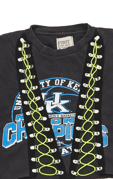 Carmar Denim: BUNGEE LACE UP SLEEVELESS TEE - VINTAGE TEE