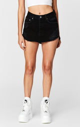 Carmar Denim: ADRIANA BLACK MICRO JEAN SKIRT - DENIM SKIRT