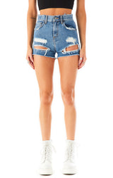 ALICE SEREN DENIM SHORTS