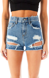 ALICE SEREN DENIM SHORTS