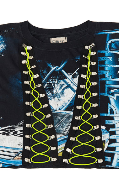 BUNGEE LACE UP SLEEVELESS TEE