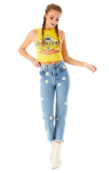 EMELIA DAISY EMBROIDERED JEAN