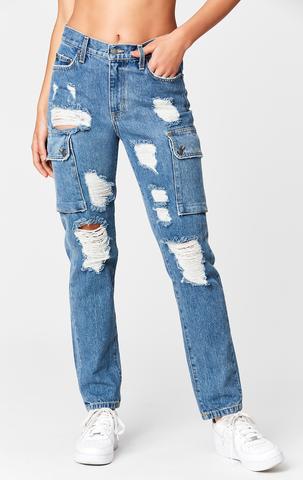 ALEXANDER CARGO SIDE POCKET HIGH RISE JEAN