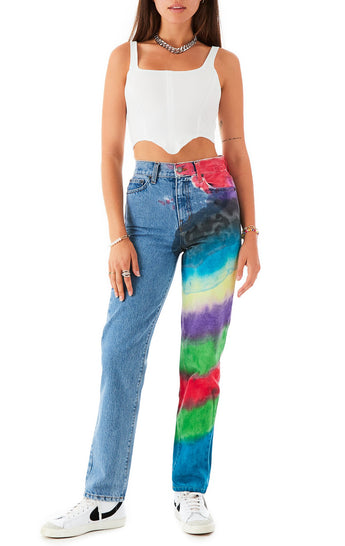 URSULA HALF SPLASH TIE DYE JEAN