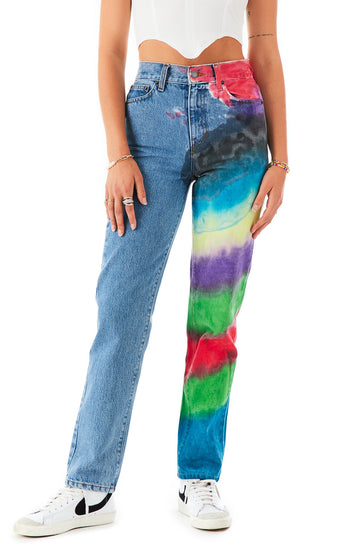 URSULA HALF SPLASH TIE DYE JEAN