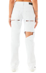 ALEXAS WHITE APATITE JEAN