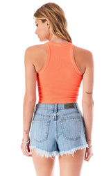 TITANIA LINSLEY RHINESTONE FRINGE DENIM SHORT