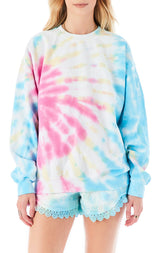 SPIRAL TIE DYE CREW NECK SWEATSHIRT