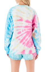 SPIRAL TIE DYE CREW NECK SWEATSHIRT