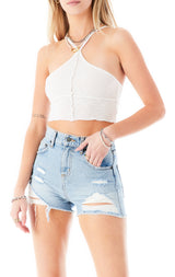 ALICE SPINEL DENIM SHORTS 3