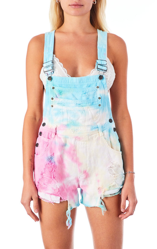 SPIRAL TIE DYE SHORTALL
