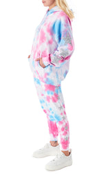SPLOTCH TIE DYE STAR PATCH SWEATPANTS