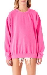 FUCHSIA CREW NECK SWEATSHIRT
