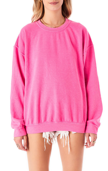 FUCHSIA CREW NECK SWEATSHIRT