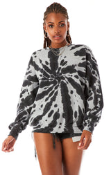 SPIRAL TIE DYE CREW NECK SWEATSHIRT
