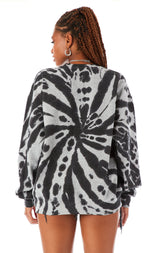 SPIRAL TIE DYE CREW NECK SWEATSHIRT