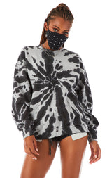 SPIRAL TIE DYE CREW NECK SWEATSHIRT
