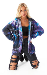 CLOUD TIE DYE ZIP UP SWEATSHIRT