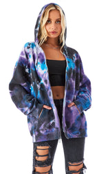 CLOUD TIE DYE ZIP UP SWEATSHIRT