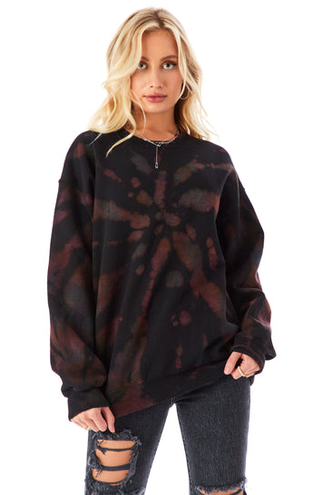 KALEIDOSCOPE TIE DYE CREW NECK SWEATSHIRT