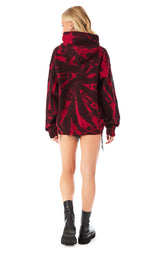 SPIRAL TIE DYE STAR PATCH HOODIE