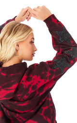 SPIRAL TIE DYE STAR PATCH HOODIE
