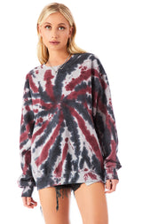 SPIRAL TIE DYE CREW NECK SWEATSHIRT