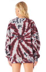 SPIRAL TIE DYE CREW NECK SWEATSHIRT