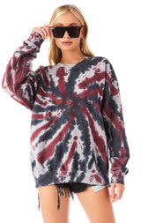SPIRAL TIE DYE CREW NECK SWEATSHIRT